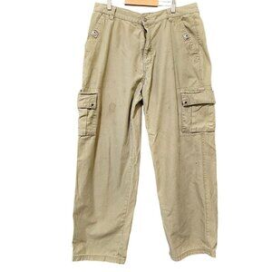 Nobo No Boundaries Y2K Cargo Pants Mens 36x32 100% Cotton Tan Utility‎ Outdoor